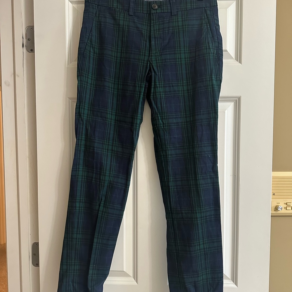 Vineyard Vines Men's Plaid Chinos - Navy and Green